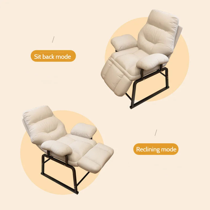 Home Lazy Sofa Chair Comfortable Office Computer Game Chair Can Lie Back Chair Adjustable Dormitory Recliner Break Lounge Chairs