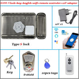 Intelligent Door Lock Video Intercom Compatible Electric Lock OR Wireless Remote Control ID Lock 125khz Wifi Access Control Lock