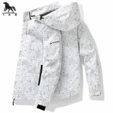 Jacket Mens Spring autumn New men jacket letter hooded Jackets casual coat Men's business coats Size M-5XL Hat detachable 3668