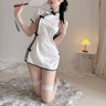 Sexy Pajamas Cheongsam Dress Uniform Temptation Chinese Traditional Women Retro Improve Split Qipao Skirt Exotic Costume 3colors