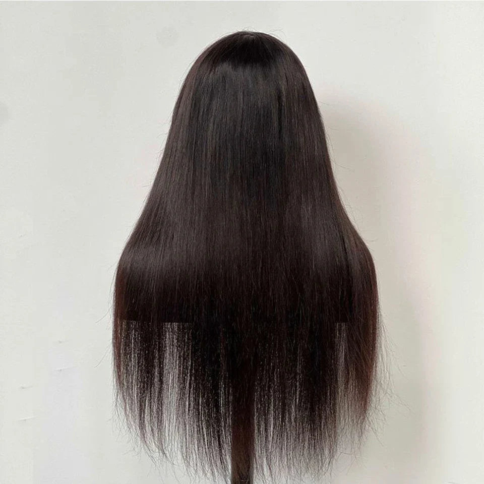 Wig With Bangs Fringe Wigs Human Hair Wig For Women Brazilian 100%Human Hair Sale Bangs Wig Full Machine Made Remy Hair Glueless