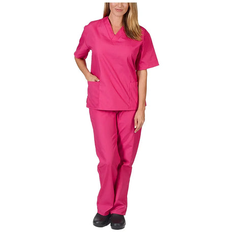 Solid High Quality New Scrub Uniforms Suit Beauty Pet Shop Uniforms Salon Womens Scrub Set Work Wear Scrub Suit Tops + Pants