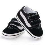 Lovely Newborn Baby Girl Boy Soft Sole Shoe Anti Slip Canvas Sneaker Trainers Prewalker Black White  0-18M