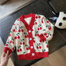 2022 Autumn Winter Girls Boys Fleece Knitting Sweaters Baby Kids Children Cardigan