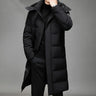 Fashion Men's Winter Long Down Coat Fur Hooded Windproof Warm Thick Jacket