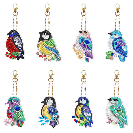 Disney animal key DIY Diamond Painting Keychain Embroidery Keychain DIY Cartoon Frozen Point Drill Pendant Gift