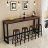 Wrought Iron Solid Wood Home Bar Table Long Against The Wall High Table Tea Shop Coffee Bar Table Bar Furniture