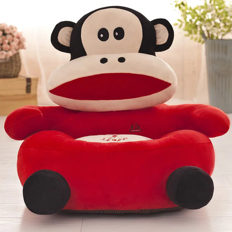 OTAUTAU Kids Sofa Chair Children Cute Cartoon Couch Velvet Plush Baby Pouf Ottoman Child Floor Seat Gaming Furniture ETSF001C