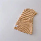 Winter Warm Solid Knit Hooded One Piece Baby Scarf Hats Toddler Kids Caps Accessories