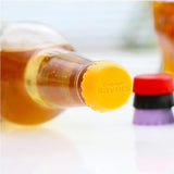 6pcs/12pcs Candy Colors Silicagel Beer Bottle Caps Bar  Home Brewing & Wine Making Barware Kitchen Dining Garden