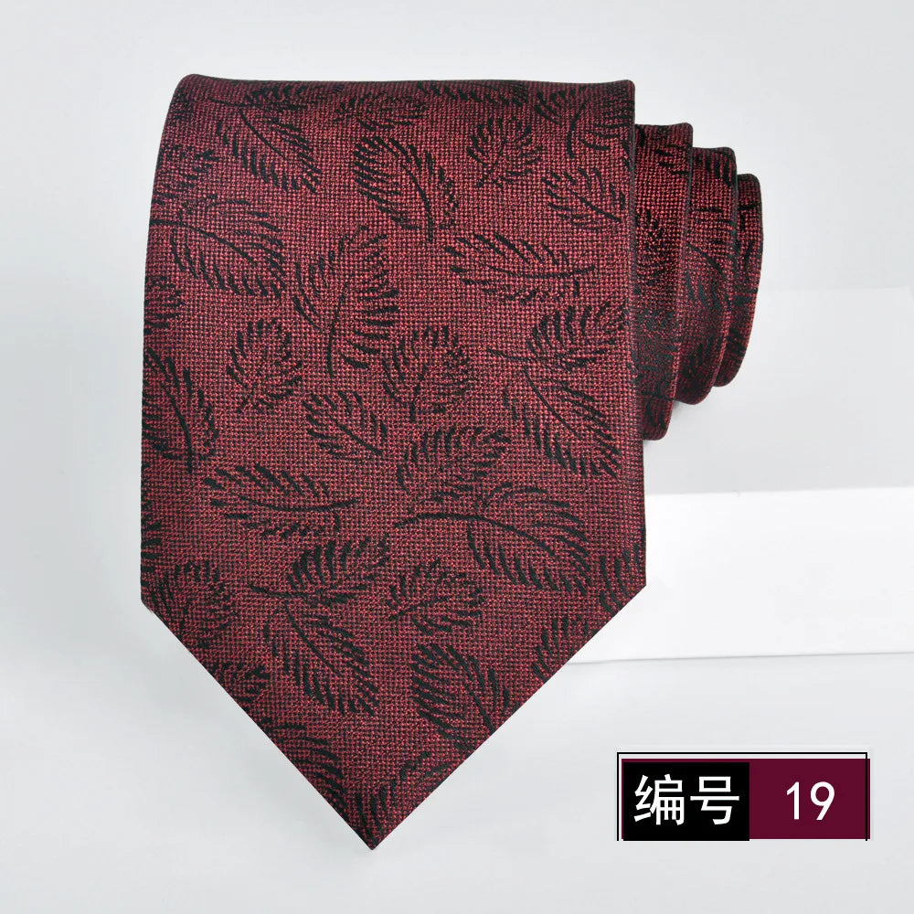 ties for men 2024 Luxury Wine Red Groom Wedding Accessories Dot Stripe gravata 8cm Necktie Kravaty Corbatas De Hombres