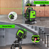 Clubiona 16/12 lines professional Super powerful Green Lines Laser Level With 4000mAh Li-ion Battery Remote Control pulse mode