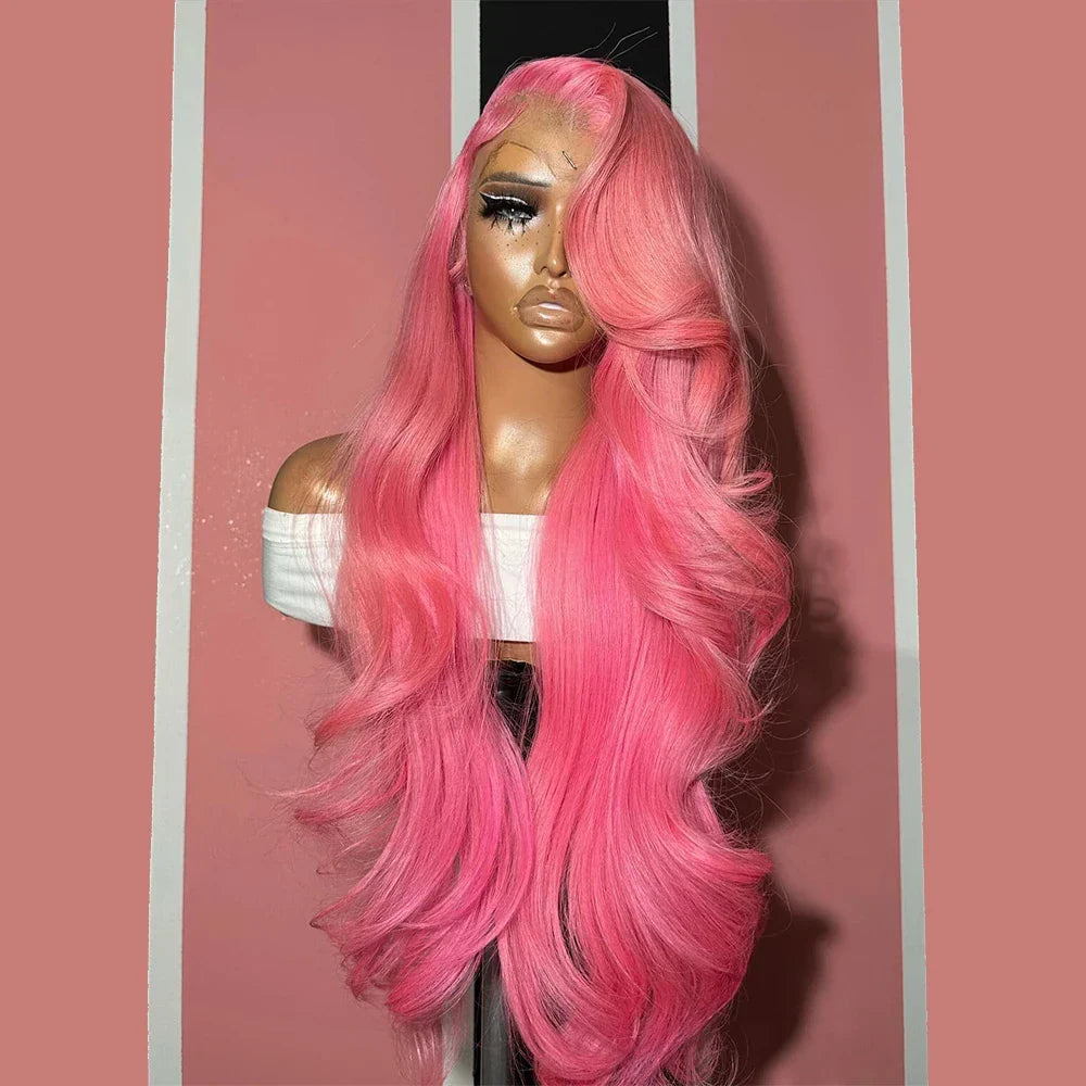 Sogreat Pink Lace Front Wig Human Hair 13x4 13x6 Hd Lace Frontal Wig Brazilian 613 Colored Body Wave Lace Front Wigs For Women