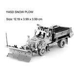 3D Metal Puzzles DIY Assembly Model Engineering Vehicle Long Nose Truck Loader Crane Mixer Car Educational Toys for Children