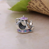 Fit Pandora Beauty and The Beast Charms Bracelet Kid Disney Purple Mrs. Potts Teapot Beads DIY Bijoux for Women Chip Cup Pendant