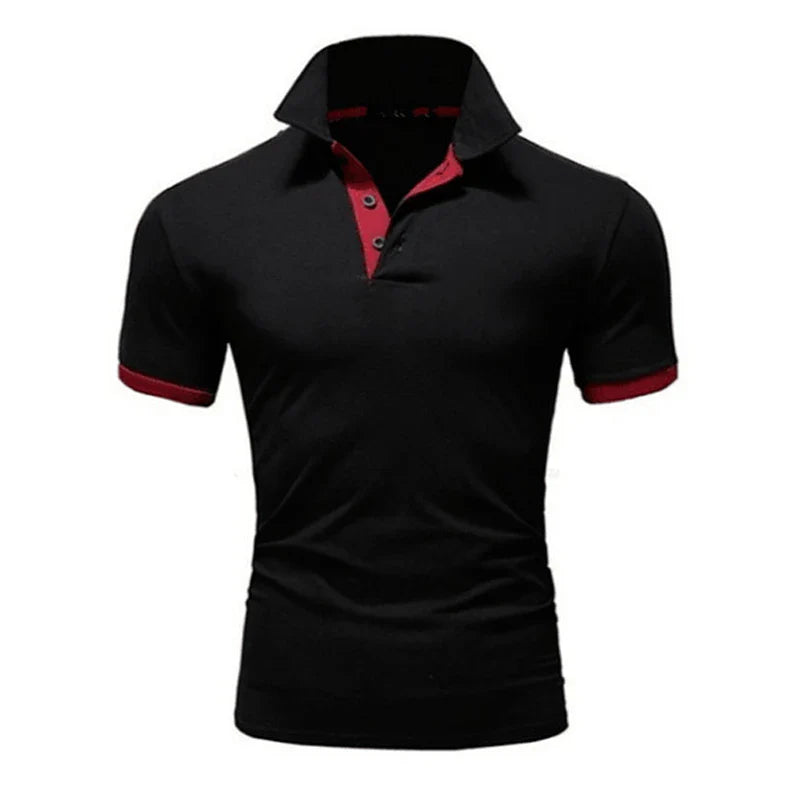 Covrlge Polo Shirt Men Summer Stritching Men's Shorts Sleeve Polo Business Clothes Luxury Men Tee Shirt Brand Polos MTP129