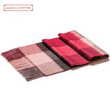 High Quality 100% Wool Scarf Men Autumn Winter Korean Long Warm Plaid Couple Muffler Male Soft Cashmere Thermal Shawl Gentlemen