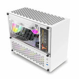 METALFISH S6 Computer Compact White Case Gaming PC Chassis Support 31cm Lenght GPU MATX Mainboard ATX/SFX PSU Mid Tower Cooler