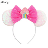 10Pcs/Lot New Colors Mouse Ears Headband Women Festival Party Cosplay Hairband Girls Gift Kids DIY Hair Accessories Wholesale