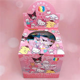 32pcs Sanrio Blind Box Doll Eraser Cartoon Cute Hello Kitty My Melody Kuromi Eraser Mystery Box Student Stationery Birthday Gift