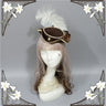 Handmade Customized Lolita Exclusive Original Palace Retro Feather Flower Bow Triangle Hat/Top Hat Lolita Accessories