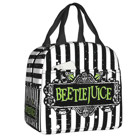 Beetlejuice Sandworm Insulated Lunch Bag for Women Portable Tim Burton Horror Movie Cooler Thermal Lunch Box Work Picnic Bags