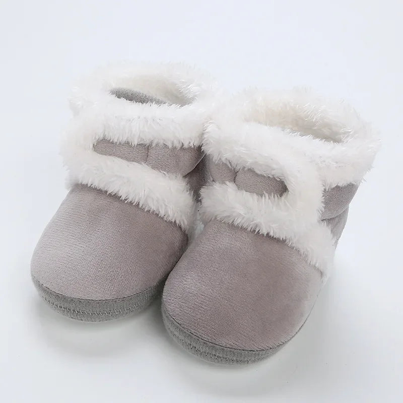 Winter Sweet Newborn Baby Girls Princess Winter Boots First Walkers Soft Soled Infant Toddler Kids Girl Footwear Shoes Booties