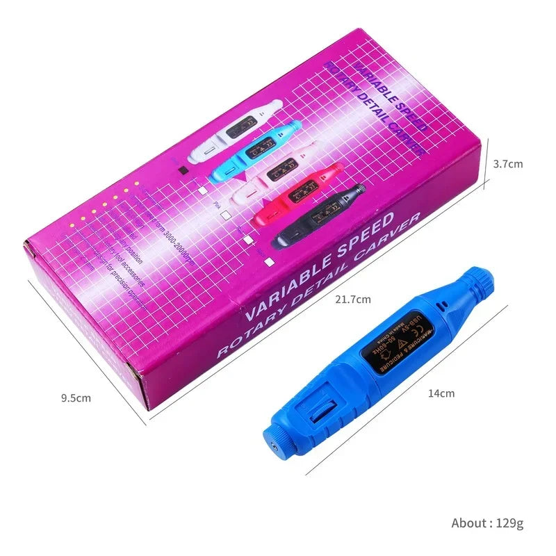 Electric Nail Drill Machine Set Grinding Equipment Mill For Manicure Pedicure Professional Strong Nail Polishing Tool