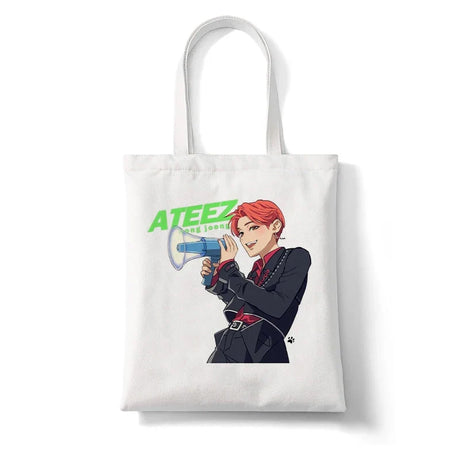 ATEEZ Say My Name Kpop Korean Style Cartoon Women Shopping Bags Girls Fashion Casual Pacakge Hand Bag Female Shoulder Bag