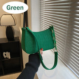 2023 Felt Shoulder Bags for Women Women's Subaxillary Bag Design Advanced Texture Armpit Handbags Purses Crescent Saddle Bag