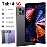 Gobal Version New Tab14 Tablet Pc 8 Inch Android 12 Bluetooth 12GB 512GB Deca Core GPS WPS 5G/4G WIFI Hot Sales Laptop