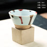 100ML Rough Pottery Teacup Creative Retro Cone Ceramic Coffee Cup Latte Flower Porcelain Cup Home Art Decorative Ceramic Mug