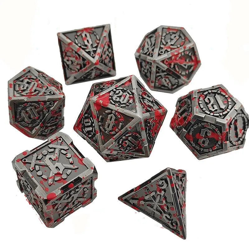 Special Offer Resin Metal Dice Set Sample With Metal Box Polyhedral DND Dice Set Sample Limited to 1 set of RPG game Dice Set