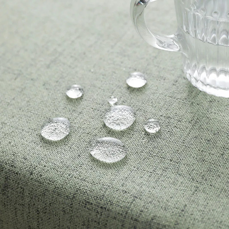 Cotton And Linen Tablecloth Waterproof And Anti-Scalding High-End Small Fresh Rectangular Coffee Table Tablecloth Table Mat