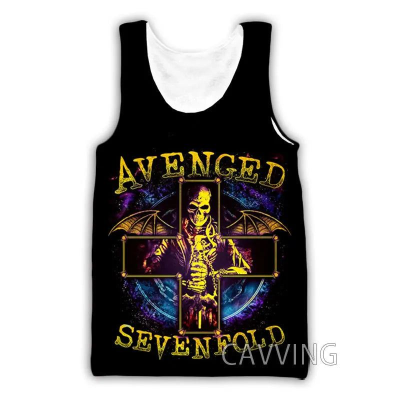 New Fashion Women/Men's 3D Print  Avenged Sevenfold  Rock Tank Tops Harajuku  Vest  Summer Undershirt Shirts Streetwear   V01