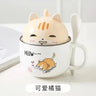 Cartoon Animal Ceramic Coffee Cup Creative Ke Jiquan Shiba Inu Cat Couple Ceramic Cup Home Decoration Glass Breakfast Milk Cup