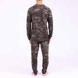 Men'S Camouflage Print Fitness T-Shirt Quick-Drying Tops Trousers Sports Basketball Tights Suit Men'S Outdoor Thermal Underwear