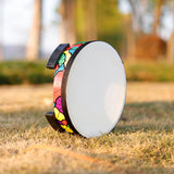 8/10 Inches Ground Drum Sheepskin Drumhead Orff Tambourine Handheld Children Musical Enlightenment Percussion Instrument Toys