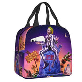 Beetlejuice Sandworm Insulated Lunch Bag for Women Portable Tim Burton Horror Movie Cooler Thermal Lunch Box Work Picnic Bags