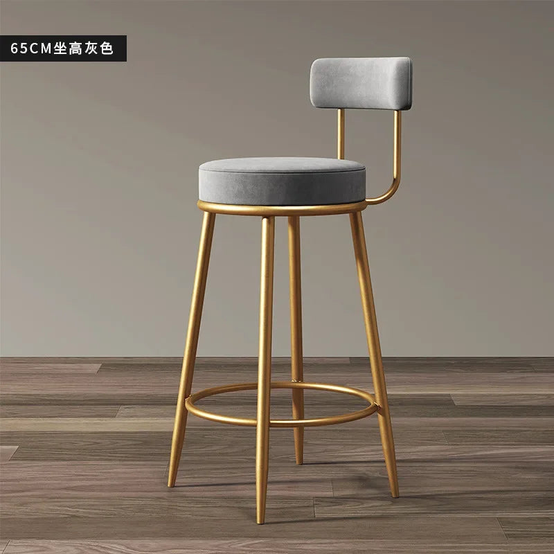 Bar Chair Simple Casual Home Cafe Stool Back High Chair Dining Chair Nail Shop Reception Room Bar Stools Bar Table for Home