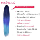 Miss Rola Synthetic Wholesale Bulk 6 Pieces 30Inch 28Inch 26Inch Pre Stretched Jumbo Braiding Hair Kanekalon EZ Twist Braid Hair