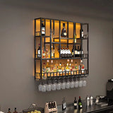 Club Hanging Wine Cabinet Shelf Whisky Liquor Display Metalic Bar Cabinet Industrial Modern Armario Para Vinos Home Furniture