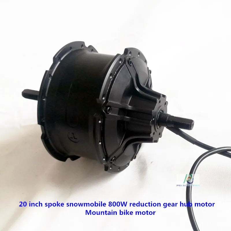 20 inch spoke snowmobile 800W reduction gear hub motor,mountain bike motor,without tyre phub-77f