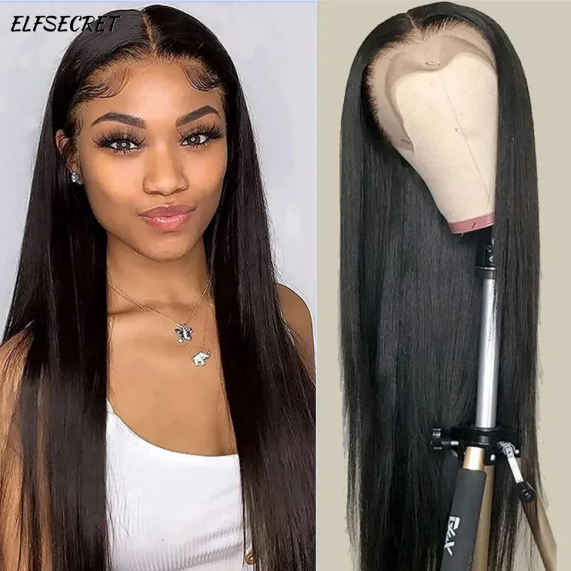 Transparent 13x4 Lace Front Human Hair Wigs Brazilian Straight 13x6 Lace Frontal Wigs Pre Plucked 4x4 Closure Wig For Women