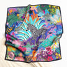 Silk Square Scarf Women 100% Real Luxury Brand Horse Print Neckerchief Female Hair Hand Bag Wrist Foualrd Scarves Bandana