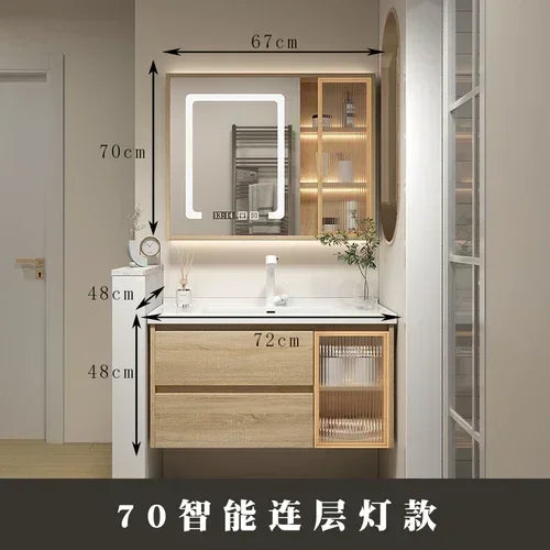 Locker Display Bathroom Cabinet Shelves Toilet Closet Bathroom Cabinet Wooden Washbasin Badezimmer Schrank Home Furniture YQ