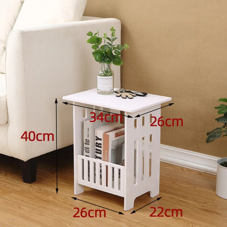 European Style Bedside Modern Minimalist Mini Storage Rack Living Room Small Square Table  Magazine Table Small Coffee Table