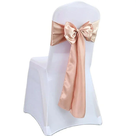 Wholesale 10/50pcs Satin Chair Bow Sashes Wedding Chair Knot Ribbon Ties For Party Event Hotel Banquet Supplies Home Decorations