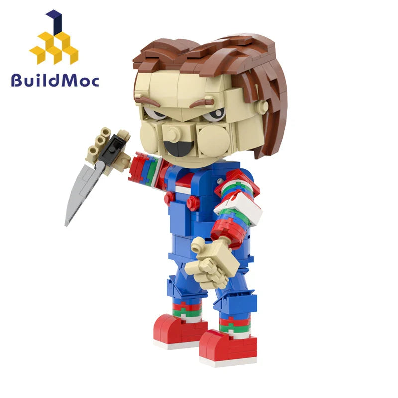 BuildMoc Horror Movie Child's Play For Chuckyed Building Blocks Classic Killer Doll Model Bricks Toys Adult Kids Halloween Gifts