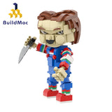 BuildMoc Horror Movie Child's Play For Chuckyed Building Blocks Classic Killer Doll Model Bricks Toys Adult Kids Halloween Gifts